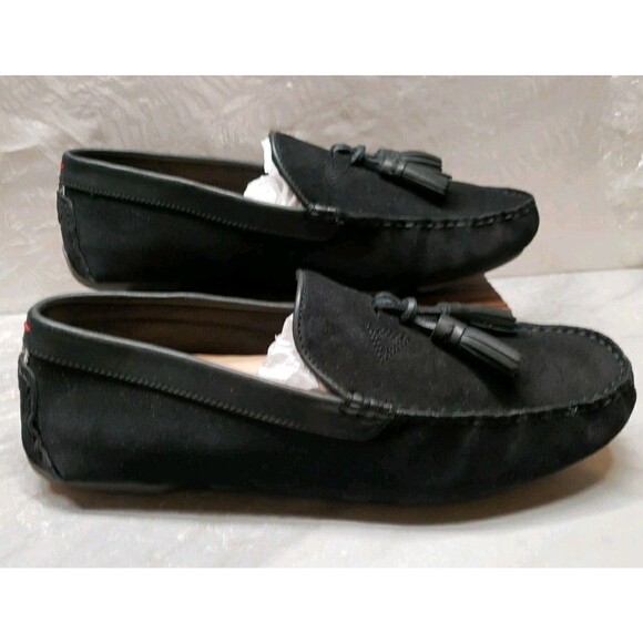 UGG Men\'s Marris Tassel Loafers Black Leather Shoes SN 1017319 Size 8